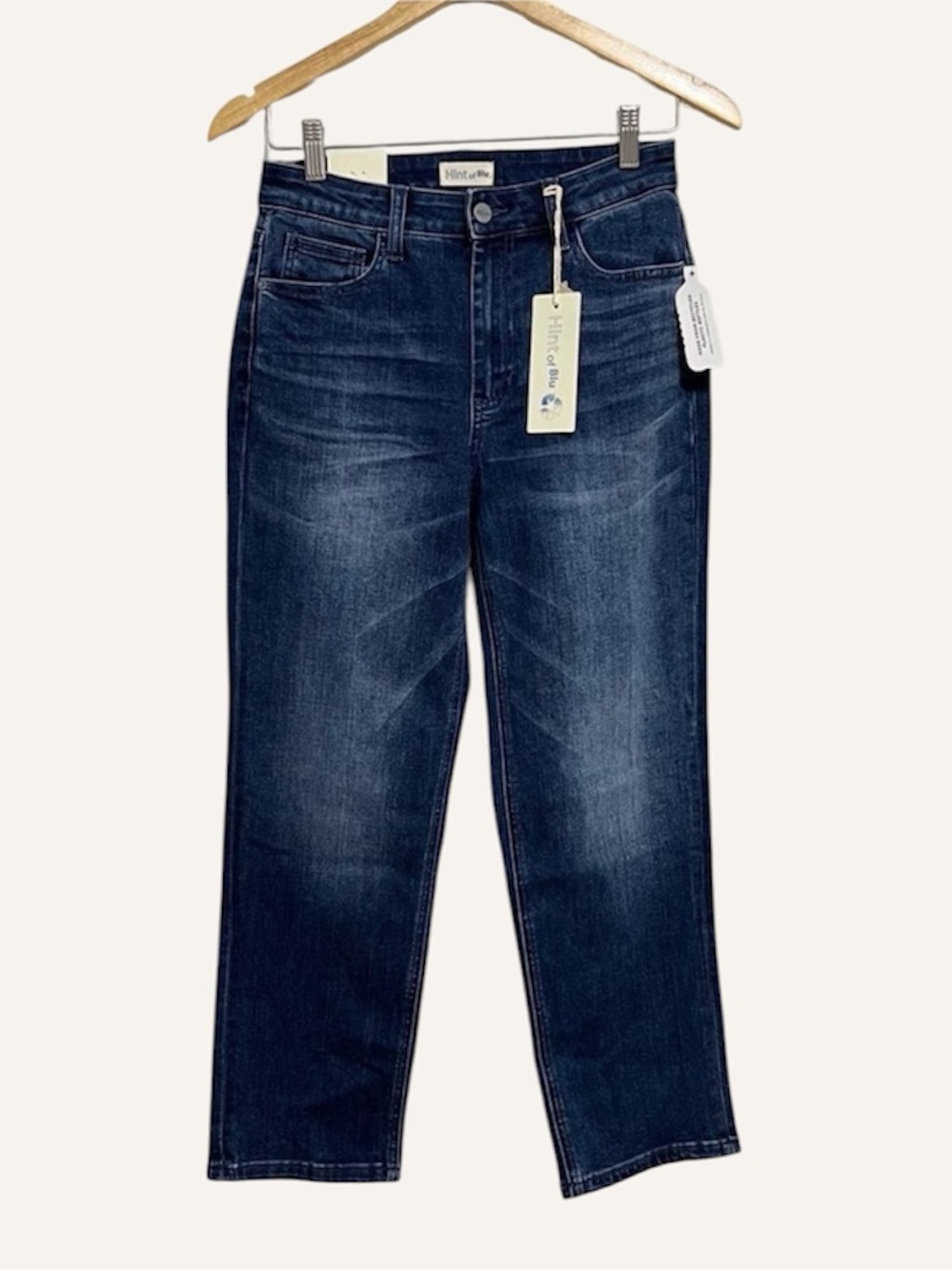 Hint of Blu Cropped Effortless Boy Jean NWT Size 27 Dark Wash